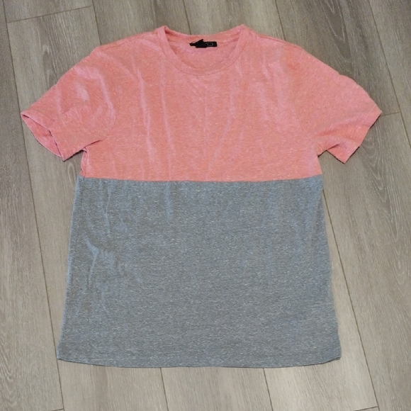 21 MEN Other - Colorblock Coral Pink and Gray T-Shirt